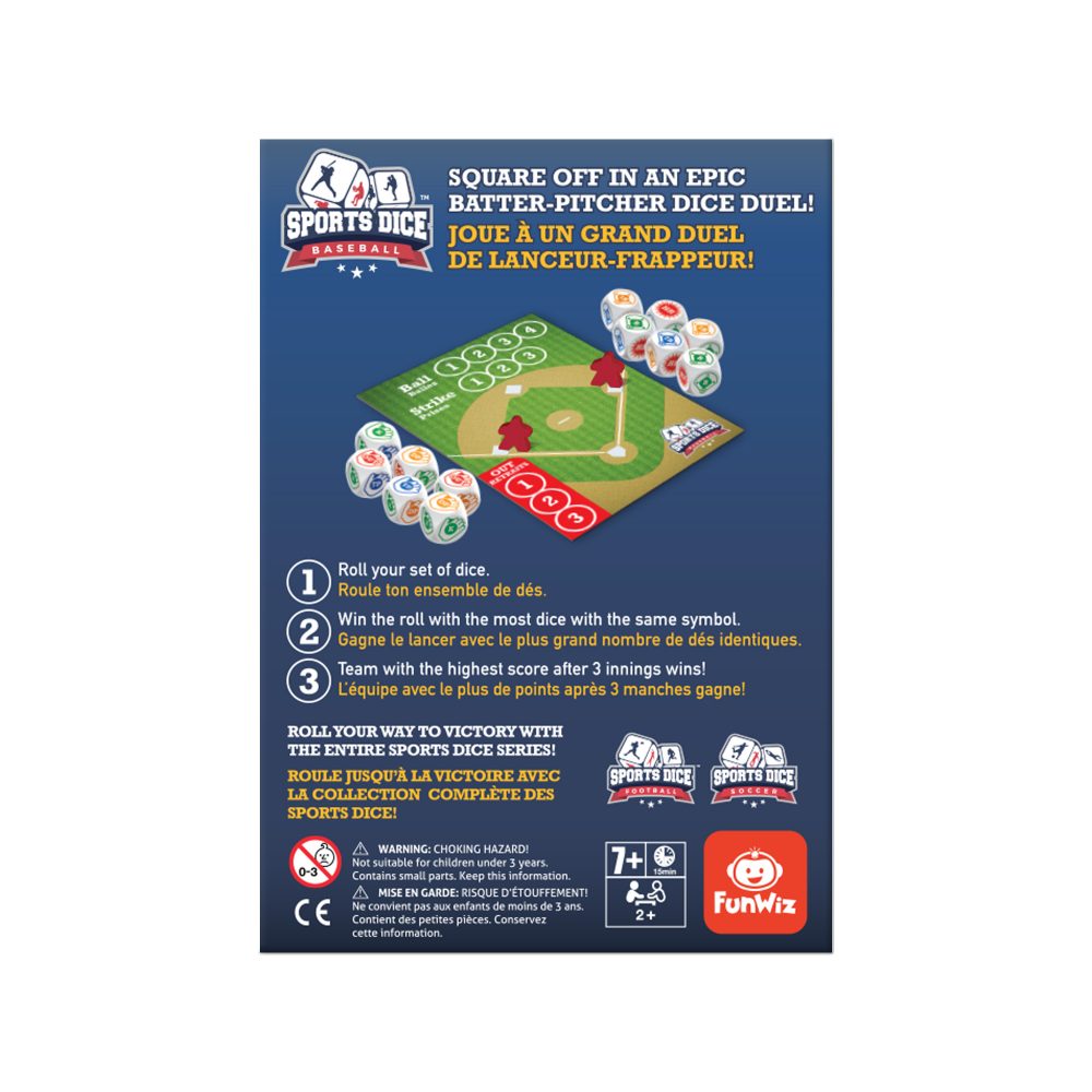 JEU SPORT DICE - BASEBALL - Version multilingue