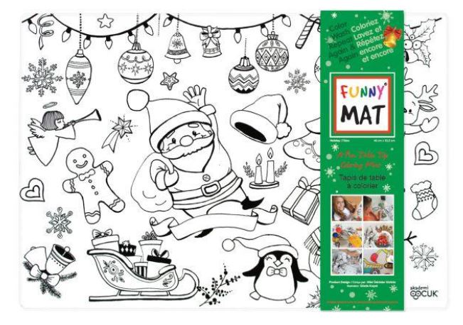 NAPPERON À COLORIER BLANC - FÊTE DE NOËL
