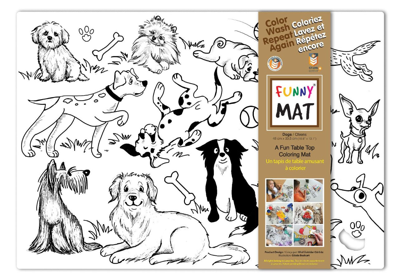 NAPPERON À COLORIER - CHIENS