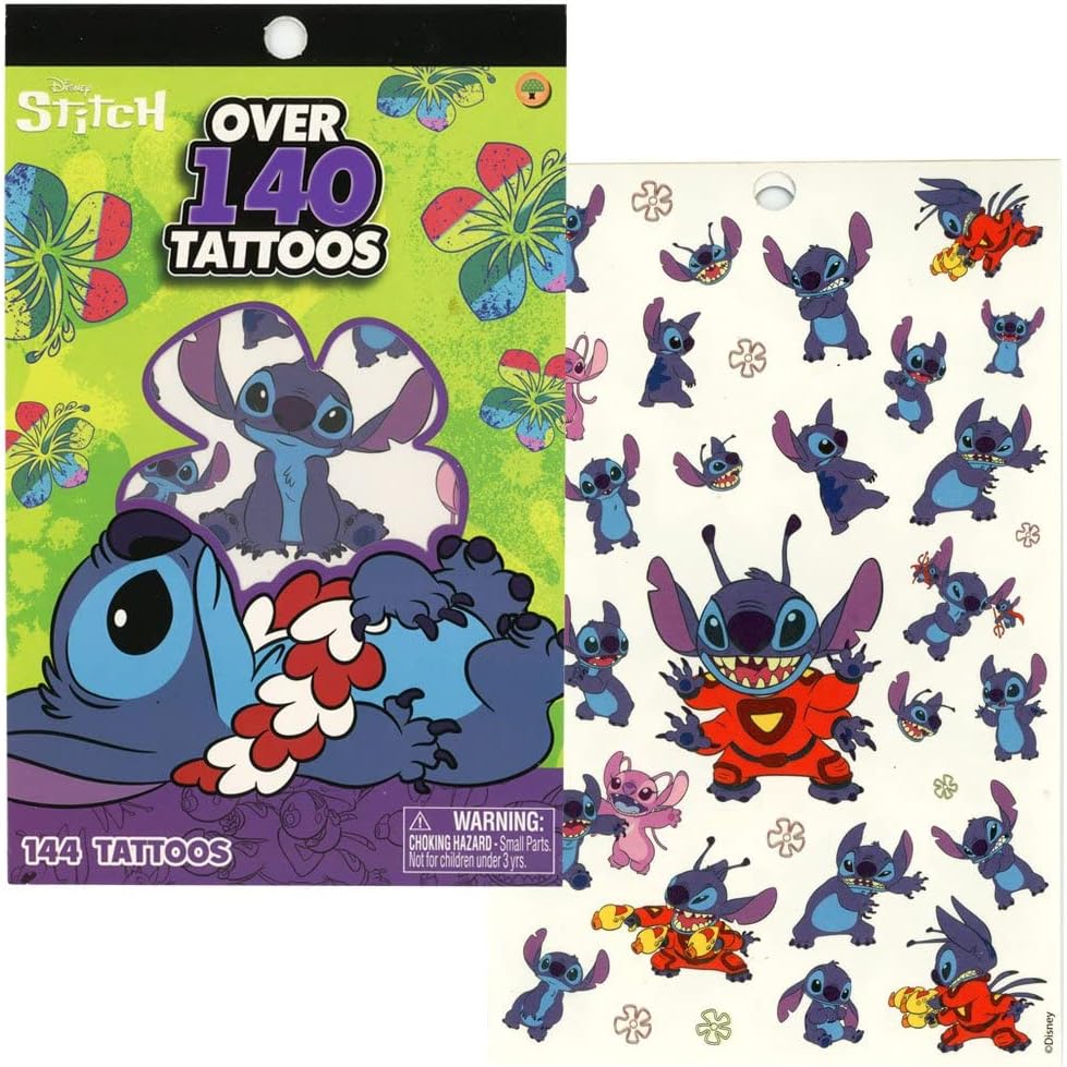 BLOC DE TATOUAGES STITCH DISNEY 4 FEUILLES