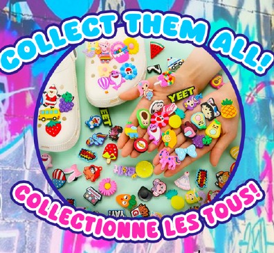 CHARM'Z - PAQUET DE 6 BRELOQUES DÉCORATIVES - ACCESSOIRE POUR CROCS ASST