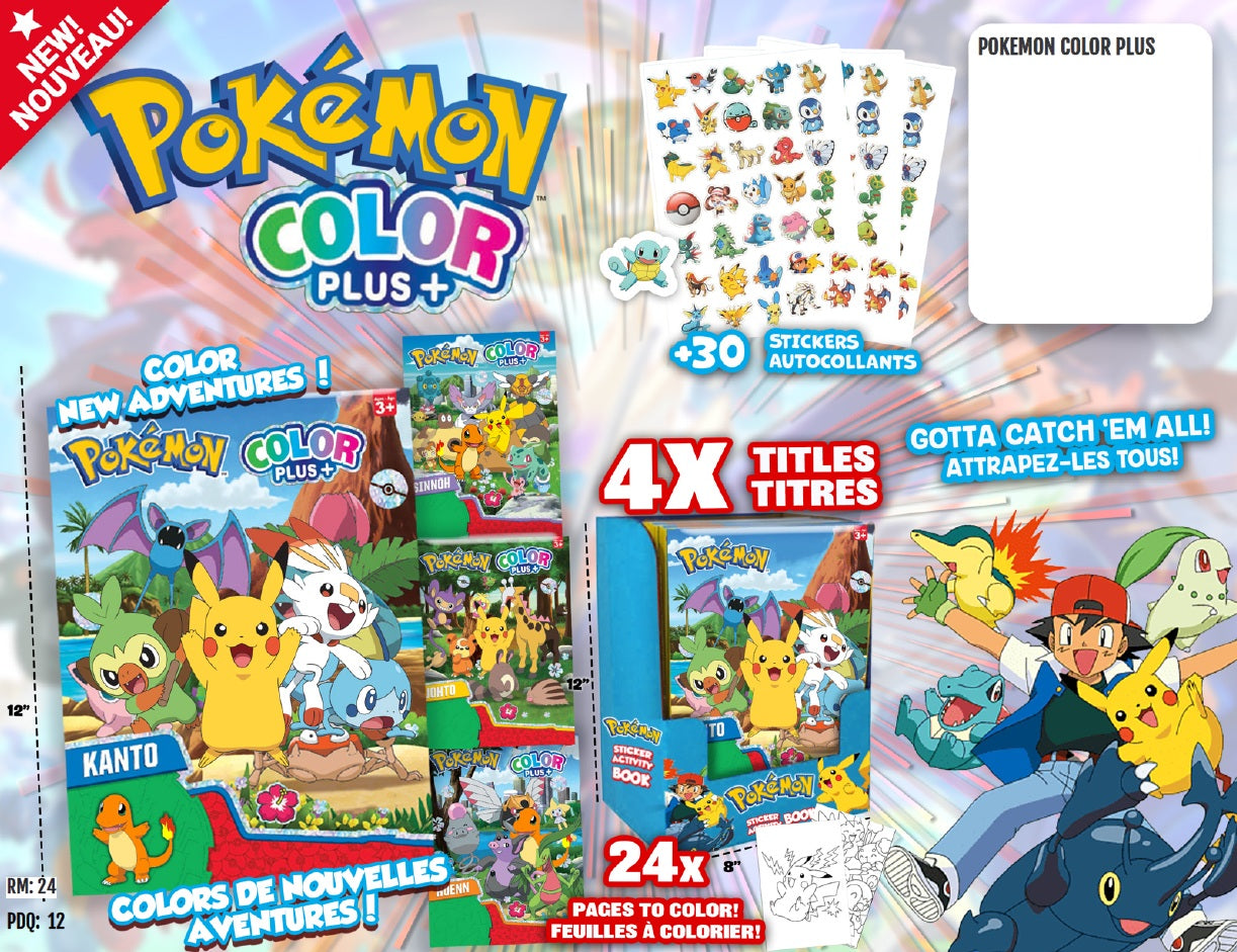 COLOR PLUS - POKÉMON COLORING BOOK ASST