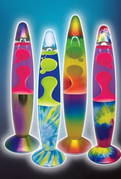 LAVA LAMP WAX MOOD 13,5" SÉRIE 2 ARC-EN-CIEL (LAMPE À MOUVEMENT) ASST