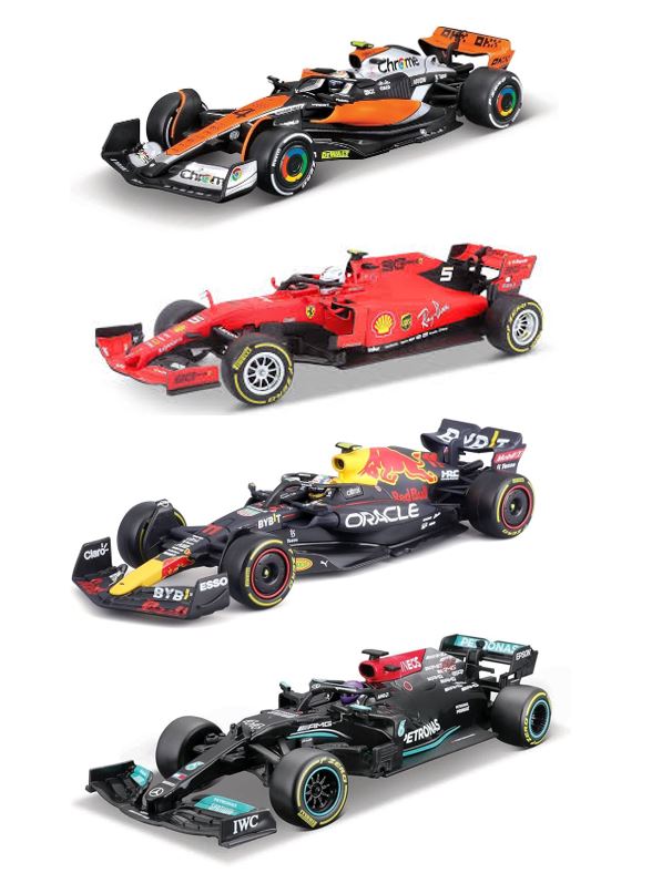 MAISTO - 1/43 SCALE 5" FORMULA 1 RACING CARS ASST