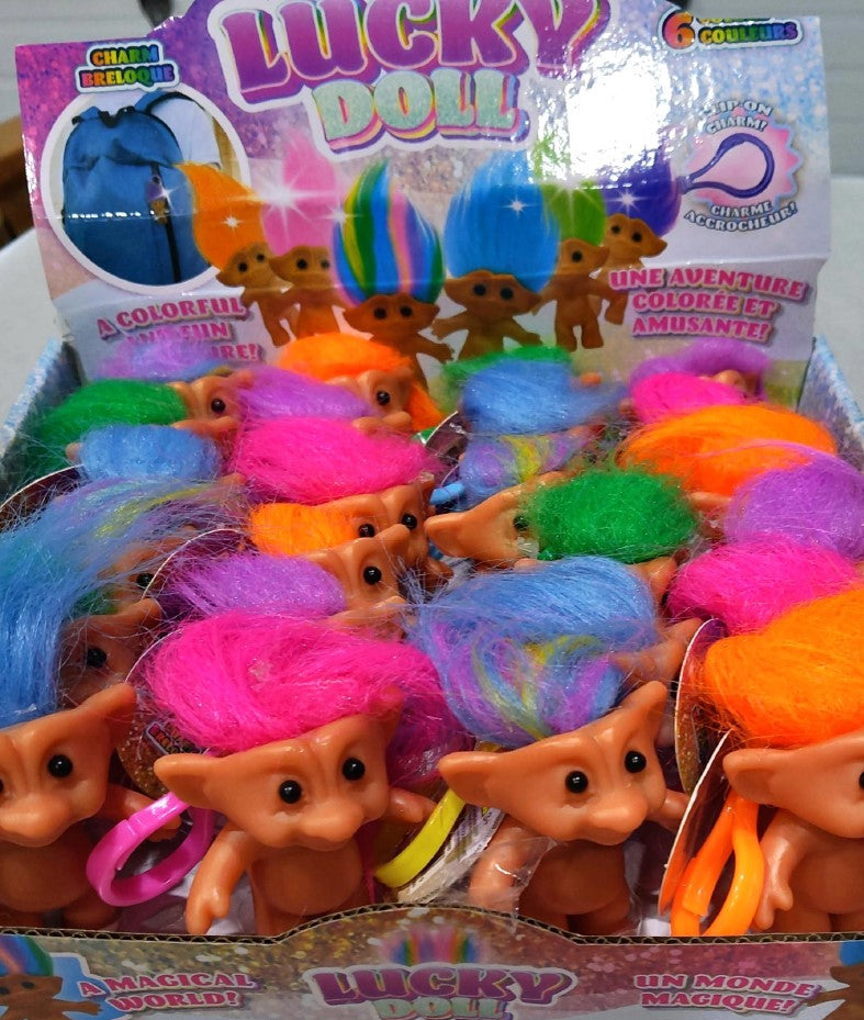 KEYCHAIN - GOOD LUCK TROLL DOLL 10CM ASST