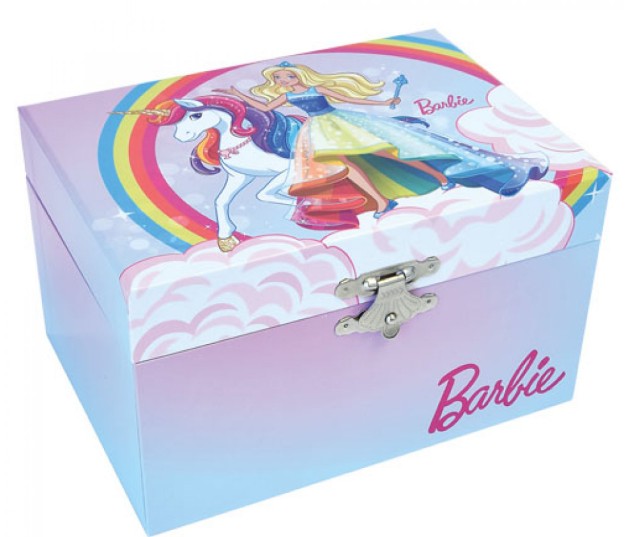 BARBIE MUSICAL JEWELRY BOX - UNICORN DESIGN