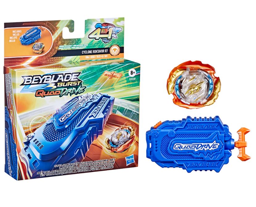 BEYBLADE - 1 TOUPIE ET 1 LANCEUR SPÉCIAL - FURY STRING (TROUSSE DE DÉPART)