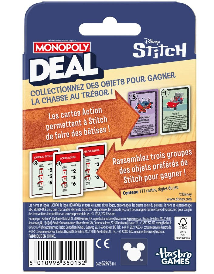 MONOPOLY DEAL STITCH GAME (CARD GAME)