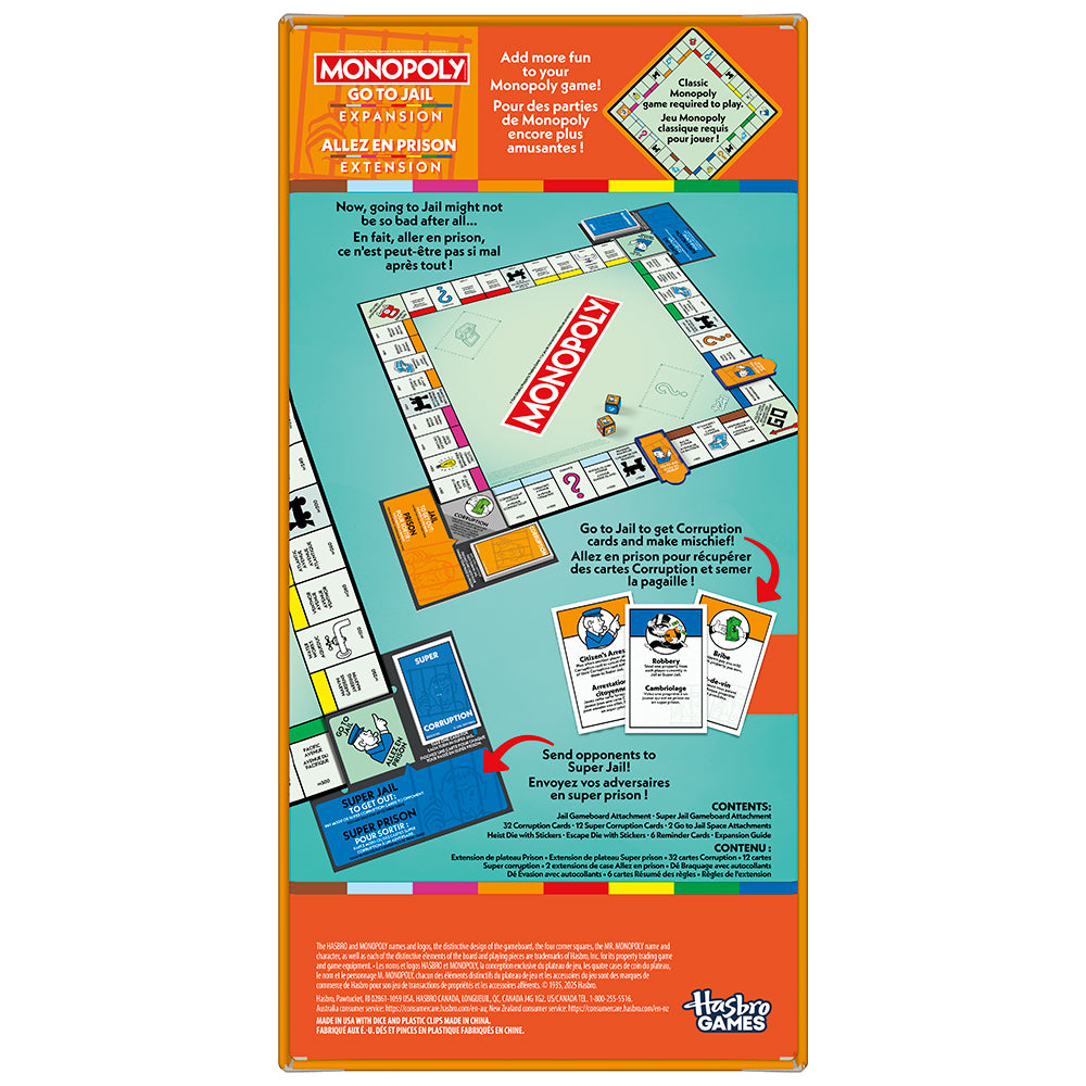 JEU MONOPOLY - EXTENSION ALLEZ EN PRISON - Version multilingue