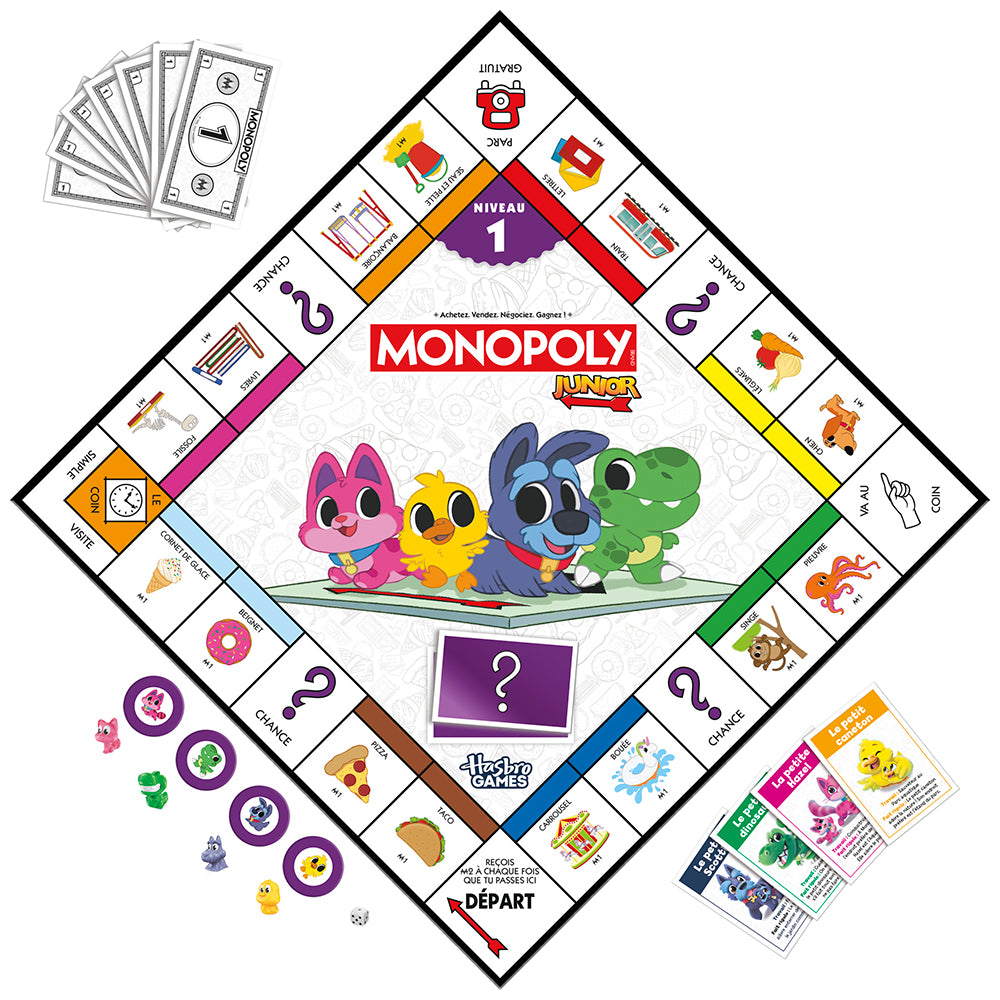JEU MONOPOLY JUNIOR 2 JEUX EN 1 REFRESH BILINGUE