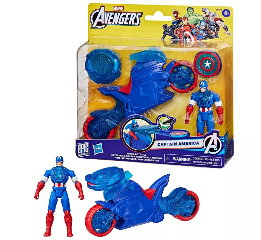 MARVEL AVENGERS - MOTO CAPITAINE AMERICA LANCE BOUCLIER (CAPTAIN AMERICA)