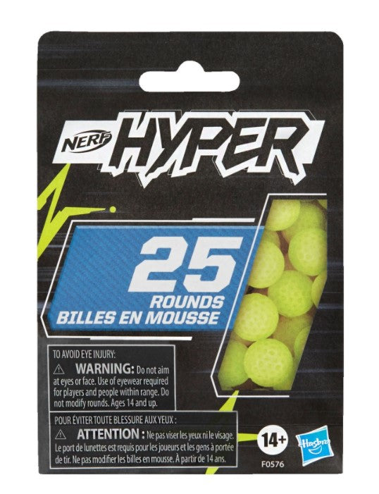 NERF HYPER - RECHARGE DE 25 BILLES EN MOUSSE