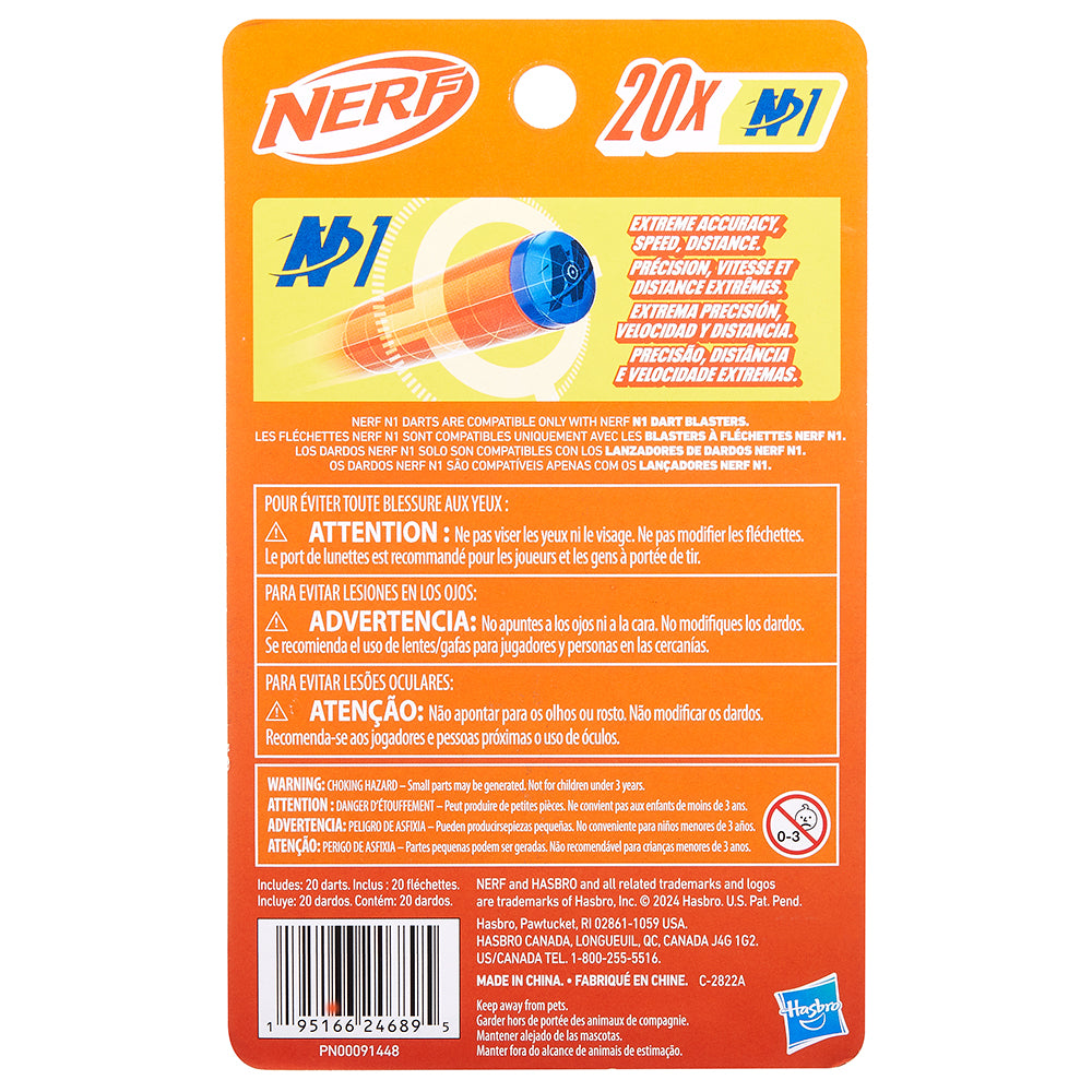 NERF N SERIES - RECHARGE DE FLÉCHETTES 20 PIÈCES