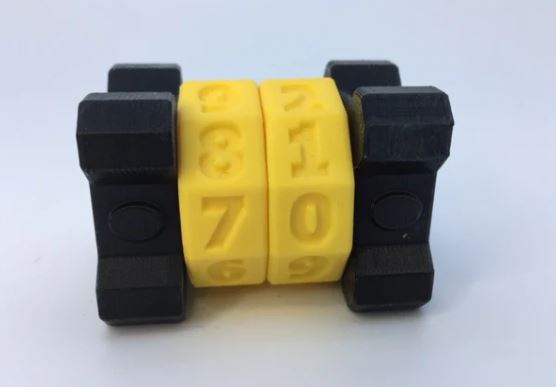 COMPTEUR DE POINTS 2 ANNEAUX - JAUNE