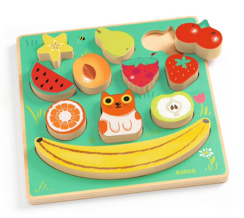 DJECO CASSE-TÊTE DE BOIS 11 PIÈCES - PUZZ ET BOOM HAPPY