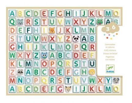 GOMMETTES EN VOLUME ALPHABET (AUTOCOLLANTS)