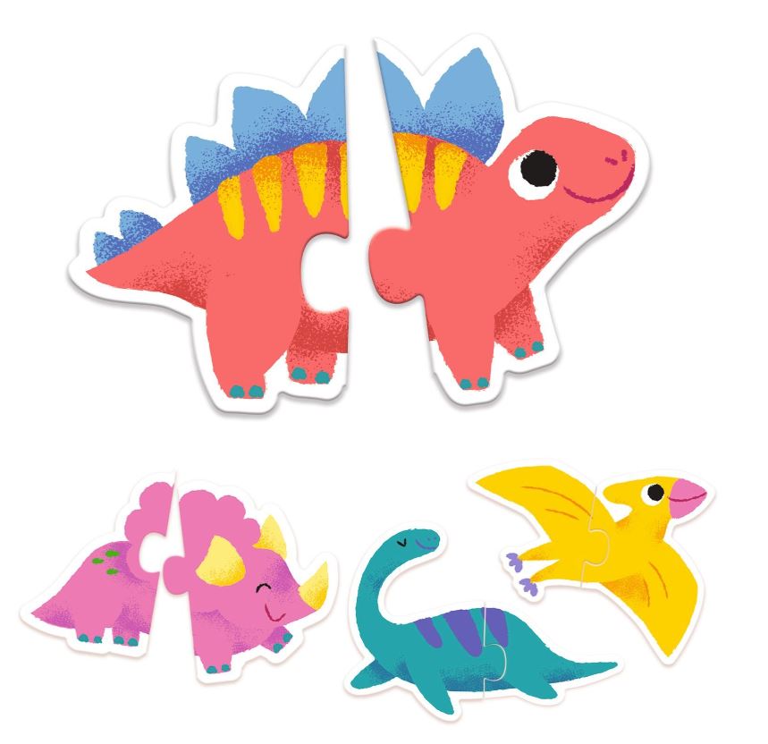 DJECO CASSE-TÊTE DUO 24 PIÈCES - DINOS #DJ08263