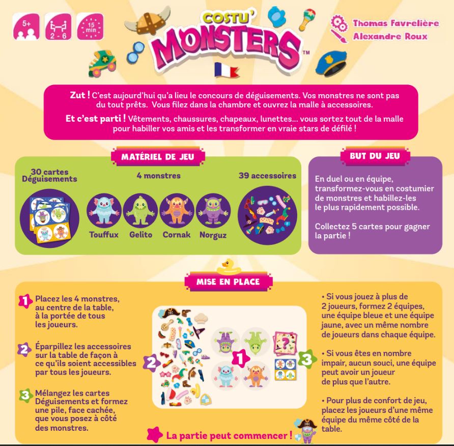 JEU COSTU'MONSTERS (EN-FR)