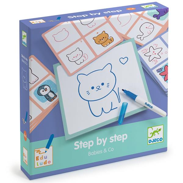 DJECO - COLORIAGE ÉTAPE PAR ÉTAPE BABIES & CO (STEP BY STEP)