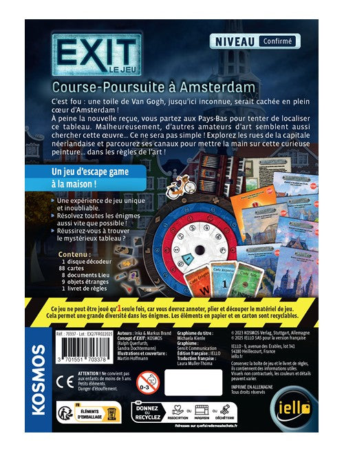JEU EXIT - COURSE POURSUITE À AMSTERDAM - NIVEAU CONFIRMÉ