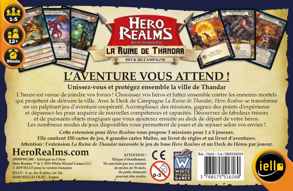 JEU HERO REALMS - RUINE DE THANDAR