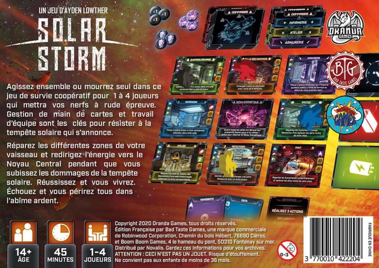 JEU SOLAR STORM - Version française