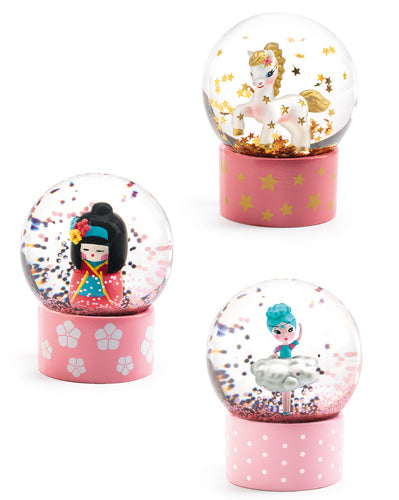 PINK MINI SNOW GLOBE ASST.
