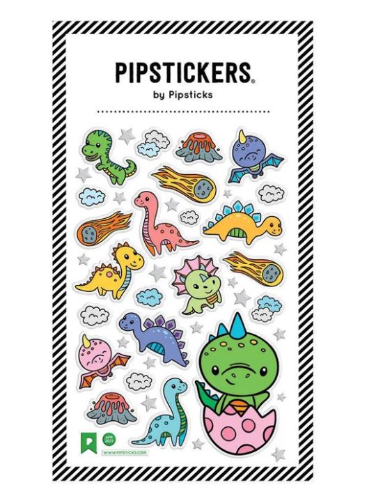 PIPSTICKER - AUTOCOLLANTS GONFLÉS (PUFFY) PETITS DINOSAURES EN PELUCHE
