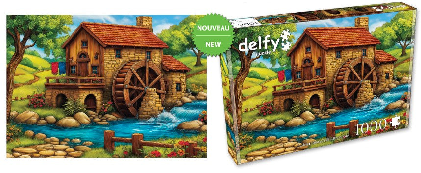 DELFY CASSE-TÊTE 1000 PIÈCES - APRÈS-MIDI AU MOULIN DORÉ (GOLDEN WATERMILL AFTERNOON) #DE-26010