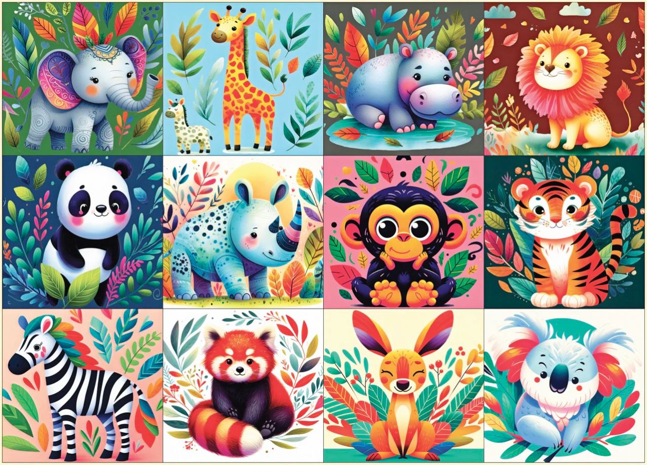DELFY CASSE-TÊTE 1000 PIÈCES - DIVERSITÉ DE LA FAUNE #DE-24016
