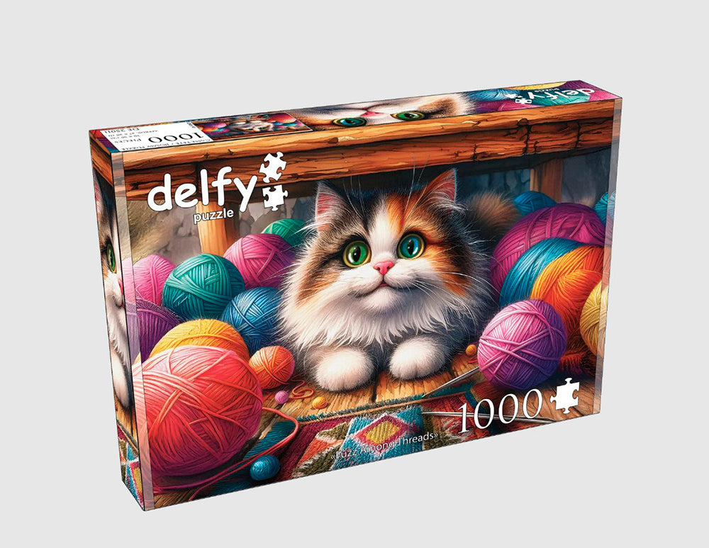 DELFY CASSE-TÊTE 1000 PIÈCES - DU DUVET PARMI LES FILS (FUZZ AMONG THREADS) #DE-25011