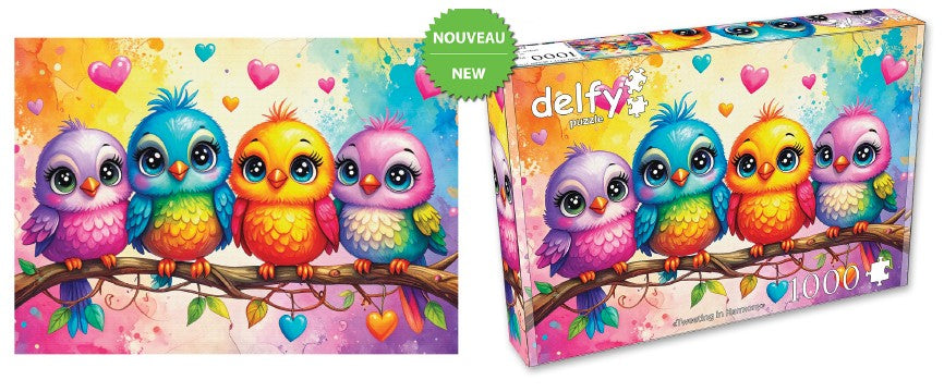 DELFY CASSE-TÊTE 1000 PIÈCES - GAZOUILLIS EN HARMONIE (TWEETING IN HARMONY) #DE-26025