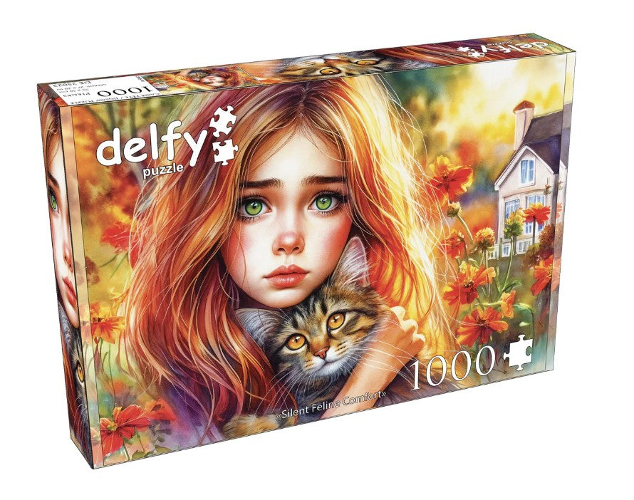 DELFY CASSE-TÊTE 1000 PIÈCES - LE RÉCONFORT SILENCIEUX DU FÉLIN (SILENT FELINE COMFORT) #DE-25023