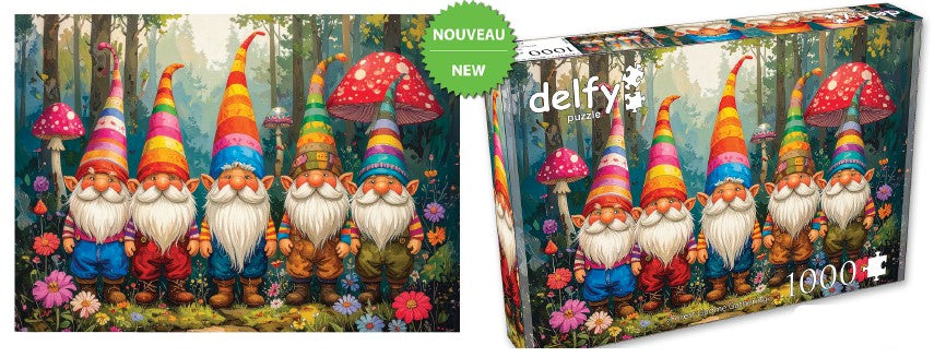 DELFY CASSE-TÊTE 1000 PIÈCES - RASSEMBLEMENT DES GNOMES DES FORÊTS (FOREST GNOME GATHERING) #DE-26008