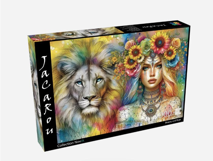 JACAROU CASSE-TÊTE 1000 PIÈCES - BEAUTÉ ET RUGISSEMENT (LION) #JP-ROAR1000