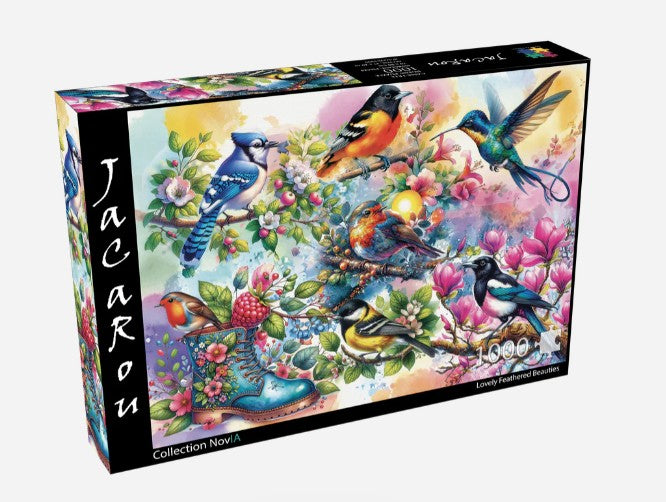 JACAROU PUZZLE 1000 PIECES - PRETTY FEATHERED BEAUTIES #JP-LOVE1000