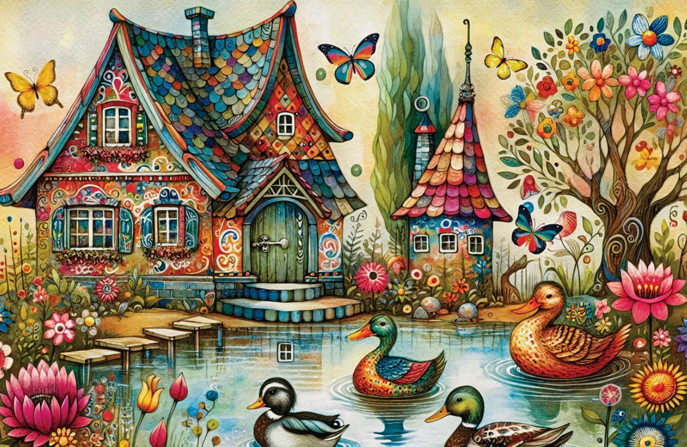 JACAROU PUZZLE 1000 PIECES - THE CHARM OF THE COUNTRYSIDE BY ALISÉE BEAUREGARD