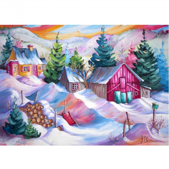 JACAROU - CHARME HIVERNAL PAR SUZANNE CLAVEAU 70CM X 50CM - DIAMOND DOTZ