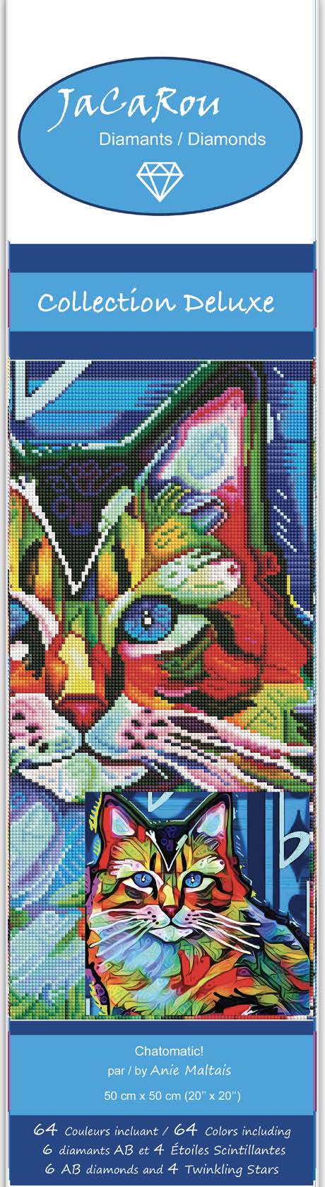 JACAROU - CHATOMATIC! 50CM X 50CM - DIAMOND DOTZ