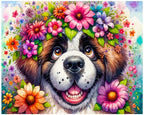 JACAROU - CHIEN ST-BERNARD 40 CM X 50 CM (15,75" X 19,69") - DIAMOND DOTZ