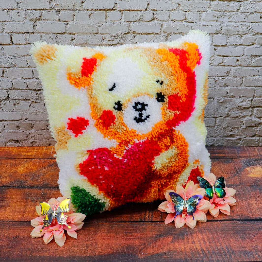 JACAROU - TEDDY BEAR CUSHION COVER - TUFTED