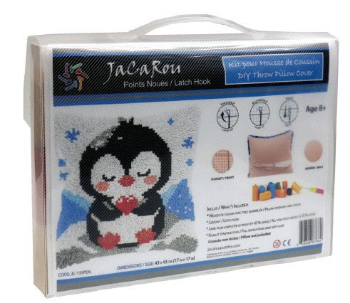 JACAROU - PENGUIN CUSHION COVER - KNOTTED DOTS