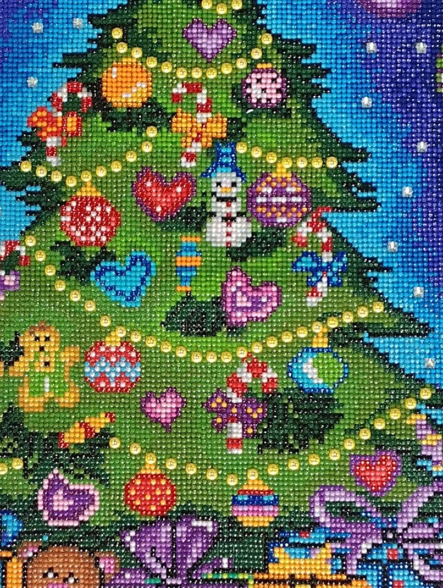JACAROU - MON BEAU SAPIN 40CM X 50CM - DIAMOND DOTZ
