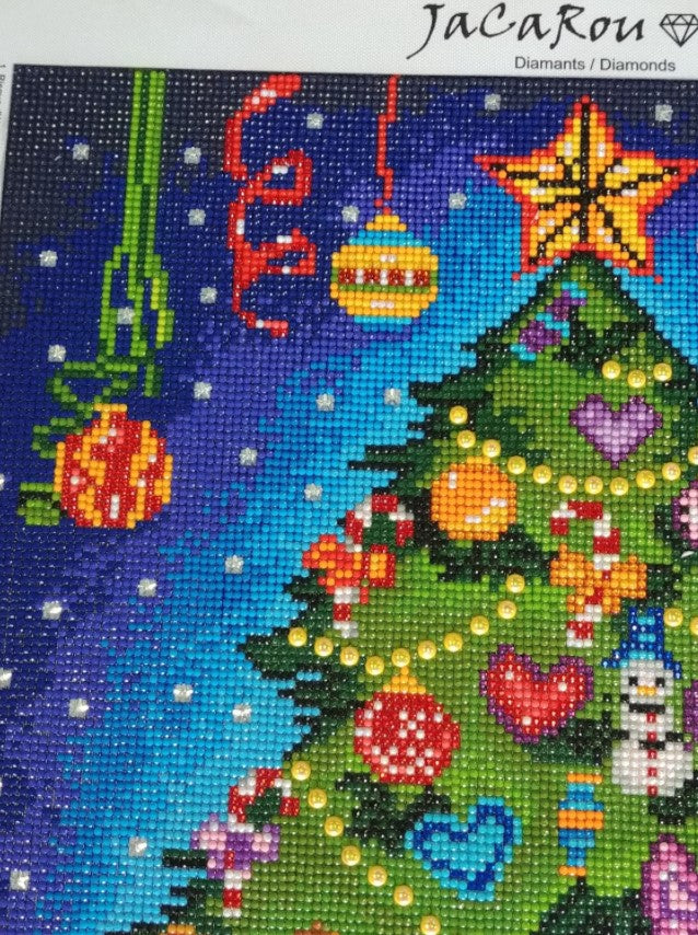 JACAROU - MON BEAU SAPIN 40CM X 50CM - DIAMOND DOTZ