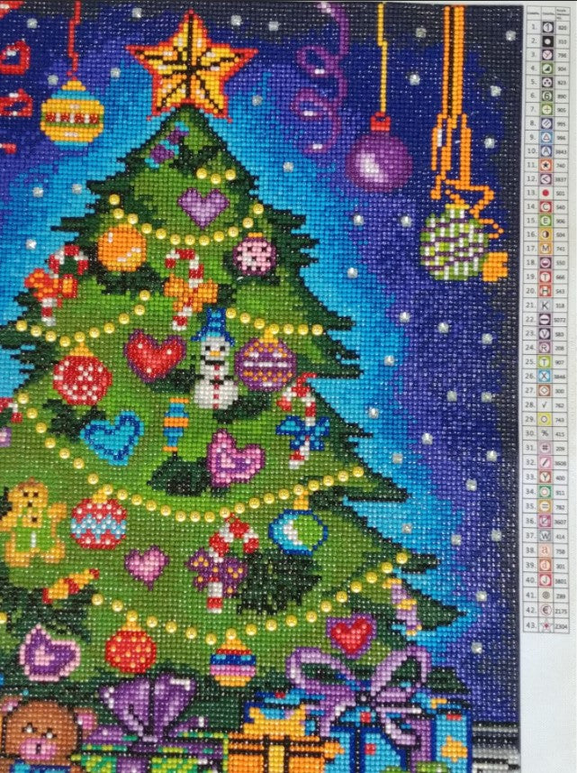 JACAROU - MON BEAU SAPIN 40CM X 50CM - DIAMOND DOTZ