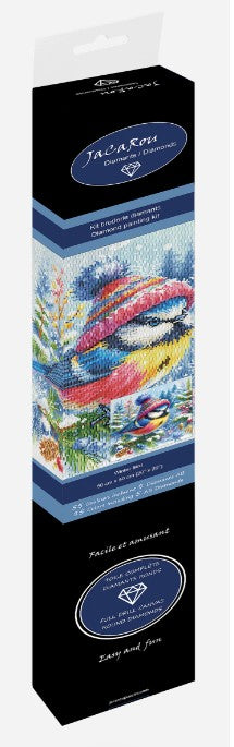 JACAROU - OISEAU D'HIVER 50 CM X 50 CM (19,69" X 19,69") - DIAMOND DOTZ