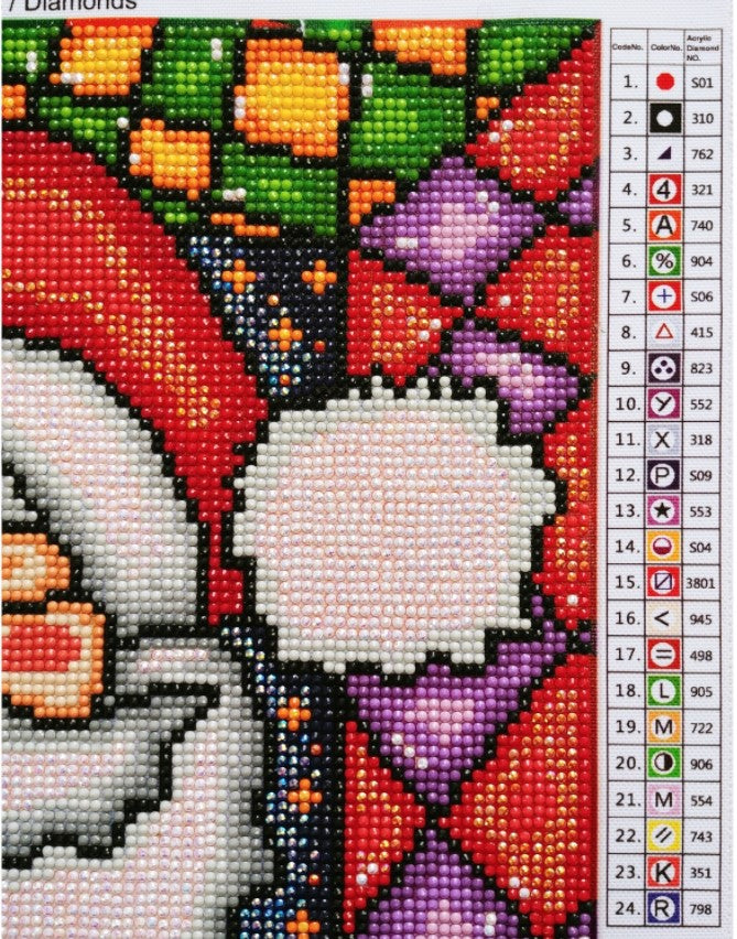 JACAROU - PAPA NOËL 30CM X 30CM - DIAMOND DOTZ