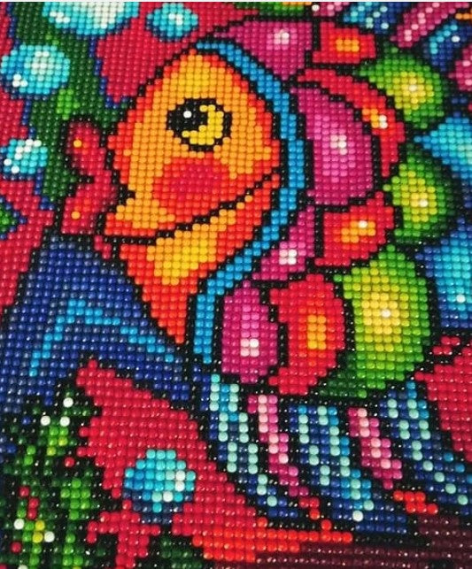JACAROU - FISH 30CM X 30CM - DIAMOND DOTZ