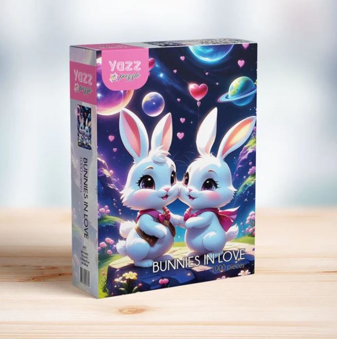 YAZZ PUZZLE JIGSAW PUZZLE 1000 PIECES - LOVING RABBITS #3857