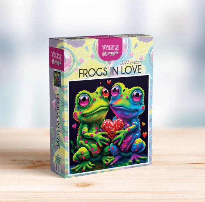 YAZZ PUZZLE CASSE-TÊTE 1023 PIÈCES - LES GRENOUILLES AMOUREUSES (FROGS IN LOVE) #YA-3834